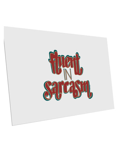 TooLoud Fluent in Sarcasm 10 Pack of 6x4 Inch Postcards