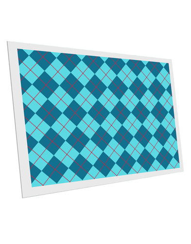 Blue Argyle AOP Collapsible Neoprene Bottle Insulator All Over Print by TooLoud-TooLoud-White-Davson Sales