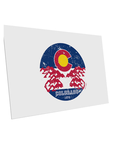 TooLoud Grunge Colorado Emblem Flag 10 Pack of 6x4 Inch Postcards