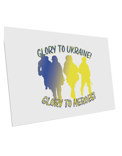 TooLoud Glory to Ukraine Glory to Heroes 10 Pack of 6x4 Inch Postcards