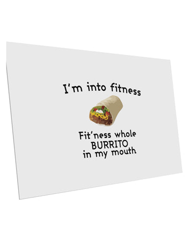 I'm Into Fitness Burrito Funny 10 Pack of 6x4&#x22; Postcards by TooLoud-Posters, Prints, & Visual Artwork-TooLoud-White-Davson Sales