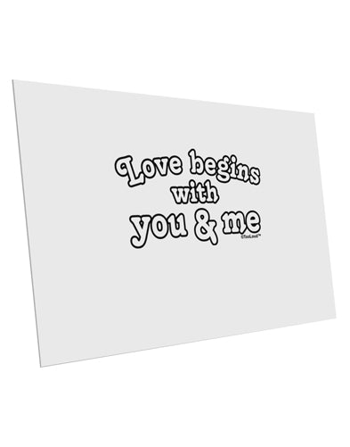 Love Begins With You and Me 10 Pack of 6x4&#x22; Postcards by TooLoud-Postcards-TooLoud-White-Davson Sales