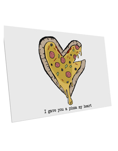 TooLoud I gave you a Pizza my Heart 10 Pack of 6x4 Inch Postcards-Postcards-TooLoud-Davson Sales