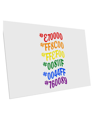 TooLoud Pride Flag Hex Code 10 Pack of 6x4 Inch Postcards-Postcards-TooLoud-Davson Sales