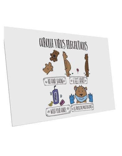 TooLoud Corona Virus Precautions  10 Pack of 6x4 Inch Postcards