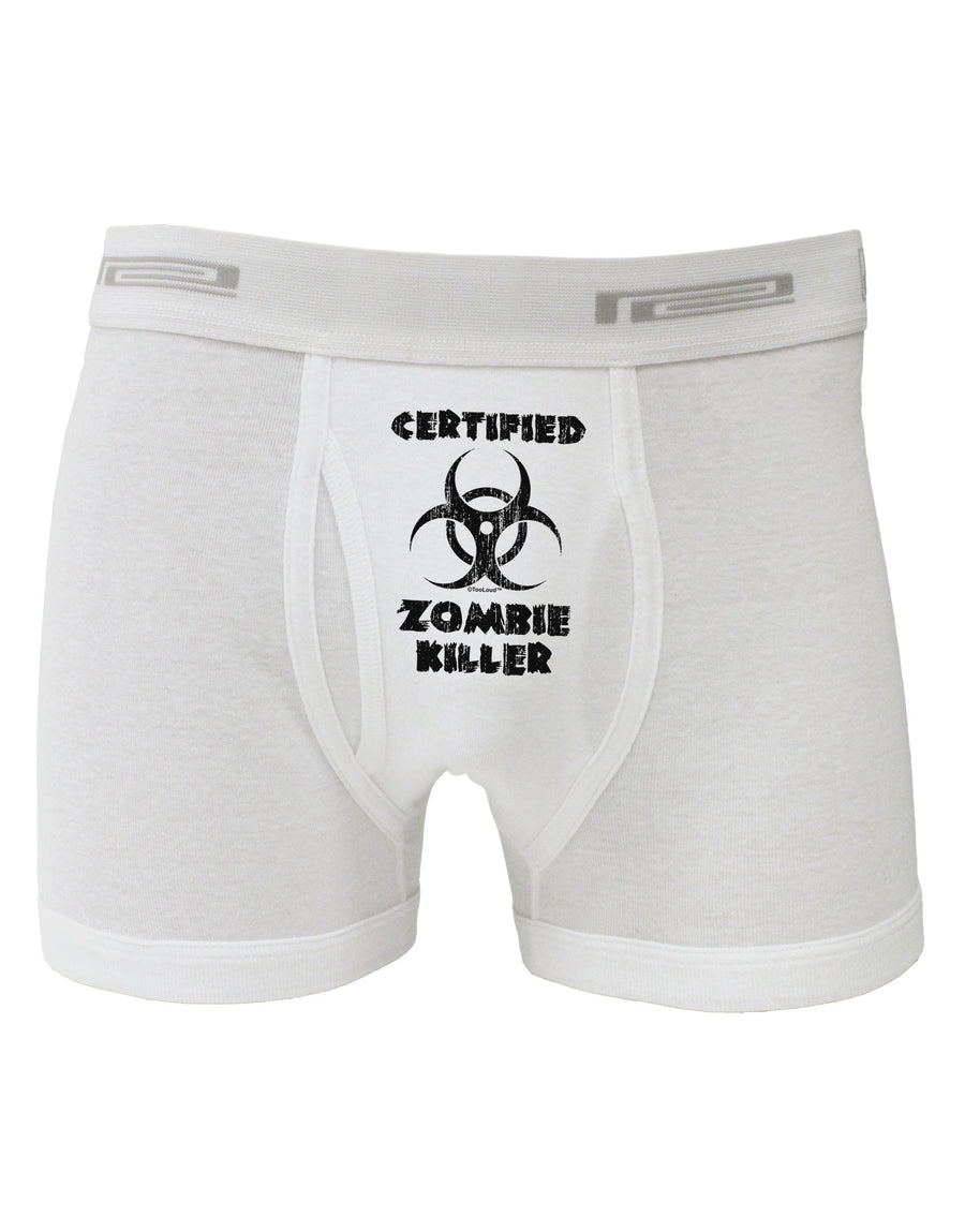 Certified Zombie Killer - Biohazard Boxer Briefs by TooLoud-Boxer Briefs-TooLoud-White-Small-Davson Sales