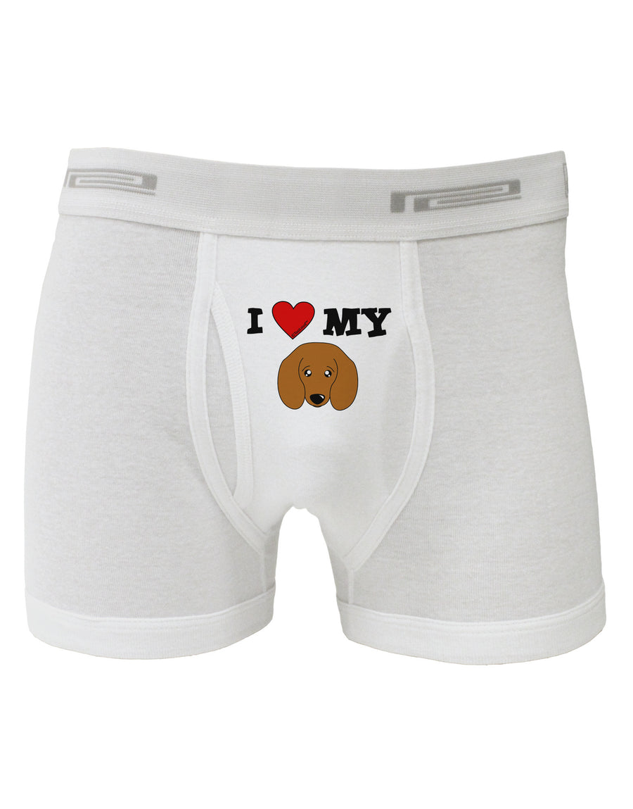 I Heart My - Cute Doxie Dachshund Dog Boxer Briefs by TooLoud-Boxer Briefs-TooLoud-White-Small-Davson Sales