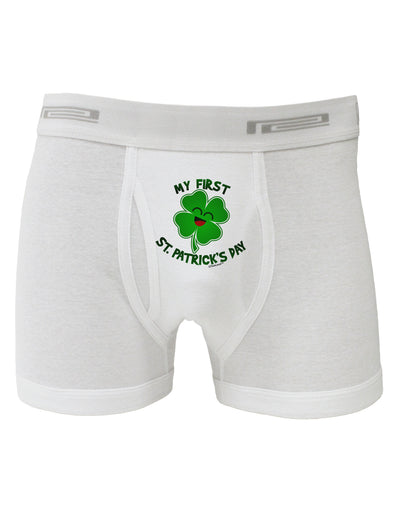 My First St. Patrick's Day Boxer Briefs-Boxer Briefs-TooLoud-White-Small-Davson Sales