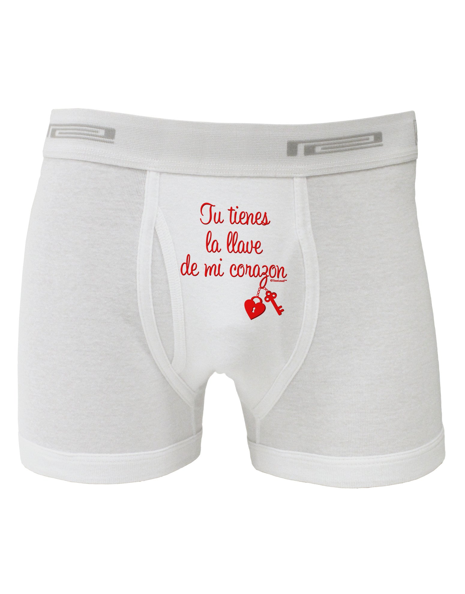 Tu Tienes La Llave De Mi Corazon Boxer Briefs by TooLoud-Boxer Briefs-TooLoud-White-Small-Davson Sales