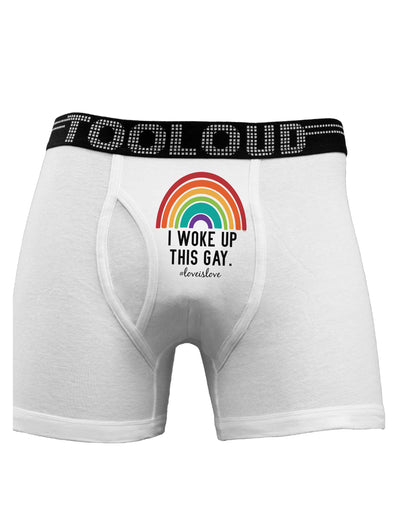 TooLoud I Woke Up This Gay Boxer Briefs-Boxer Briefs-TooLoud-White-Small-Davson Sales