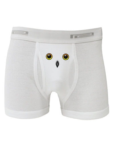 Cute Snowy Owl Face Boxer Briefs-Boxer Briefs-TooLoud-White-Small-Davson Sales