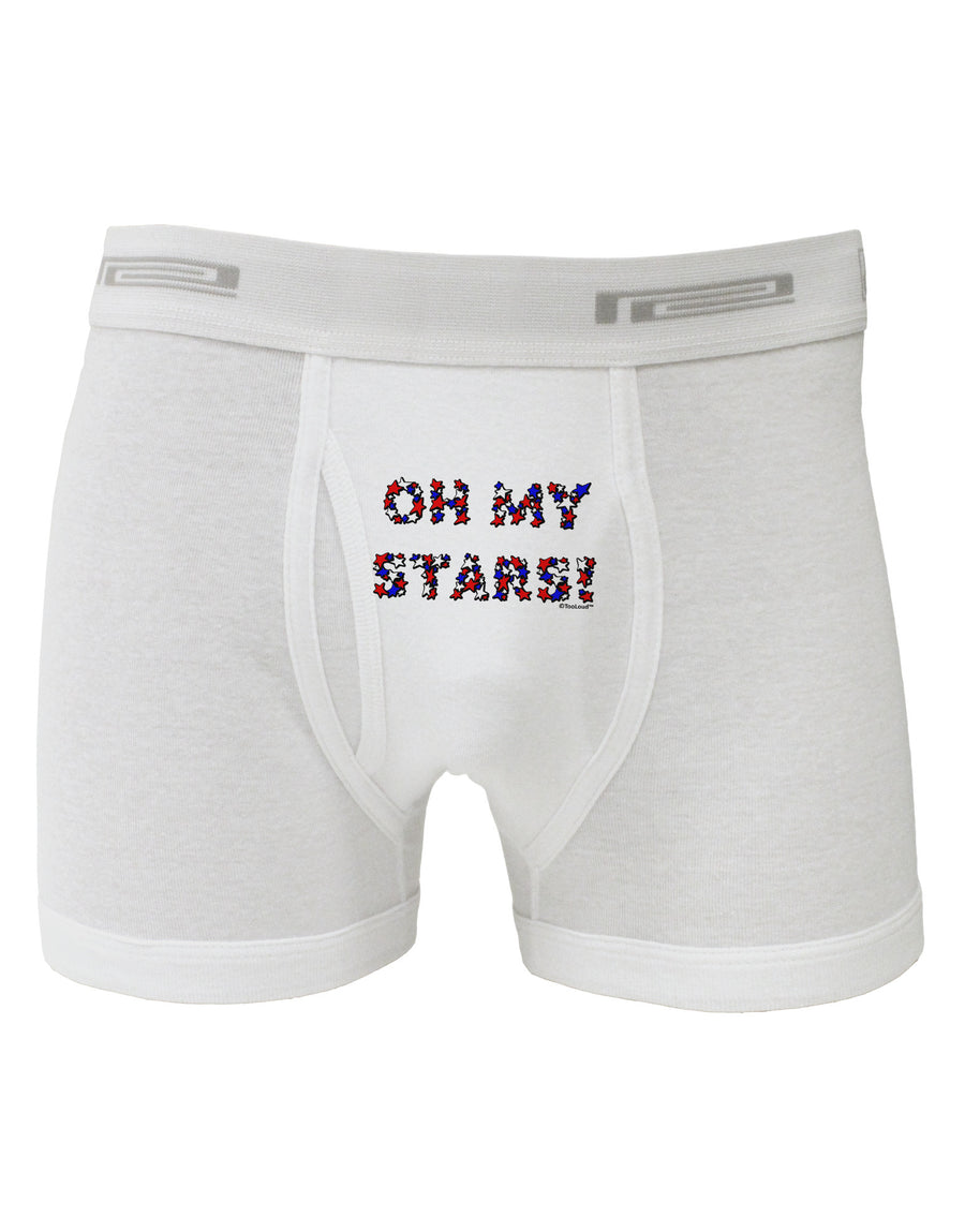 Oh My Stars Patriotic Design Boxer Briefs by TooLoud-Boxer Briefs-TooLoud-White-Small-Davson Sales