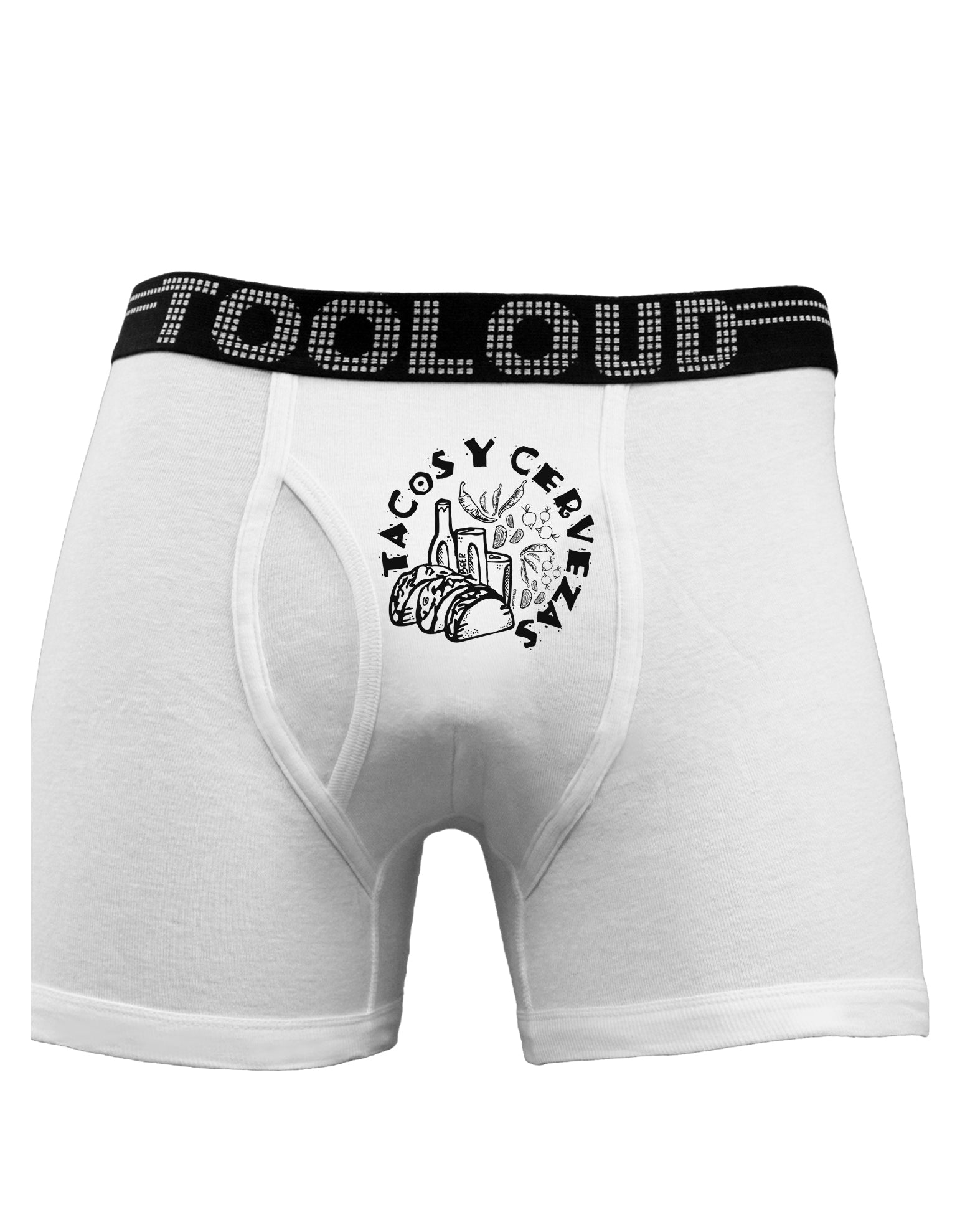 Tacos Y Cervezas Boxer Briefs-Boxer Briefs-TooLoud-White-Small-Davson Sales