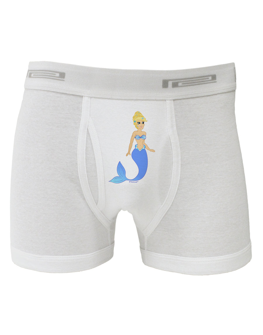 Mermaid Design - Blue Boxer Briefs-Boxer Briefs-TooLoud-White-Small-Davson Sales