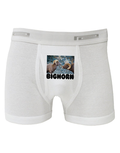 Two Bighorn Rams Text Boxer Briefs-Boxer Briefs-TooLoud-White-Small-Davson Sales