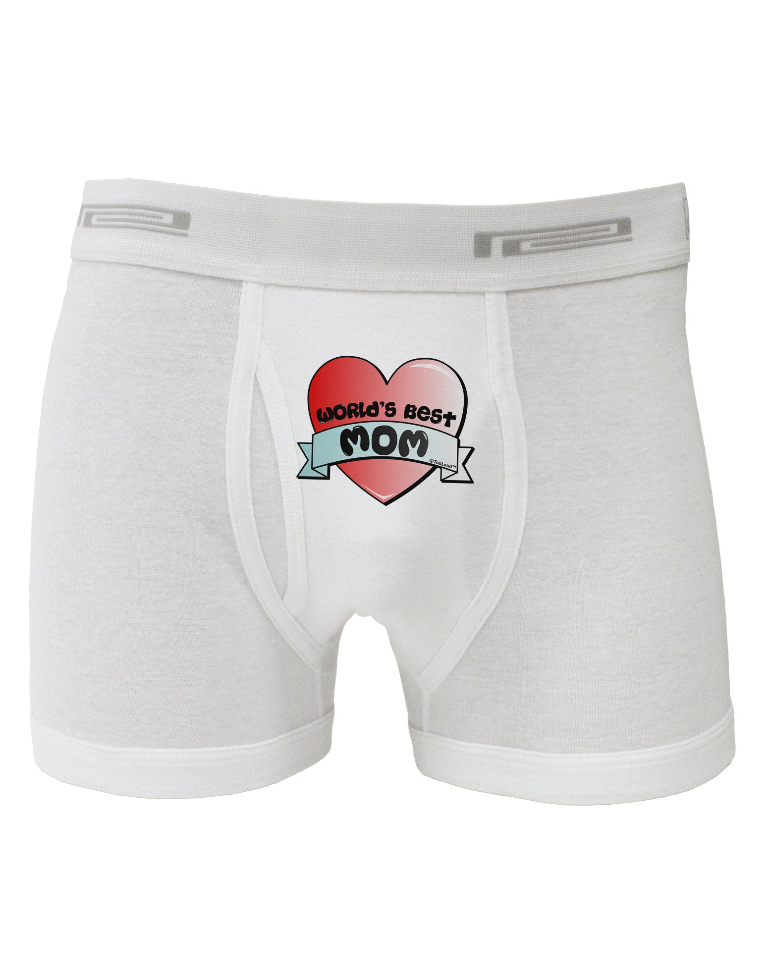 World's Best Mom - Heart Banner Design Boxer Briefs by TooLoud-Boxer Briefs-TooLoud-White-Small-Davson Sales