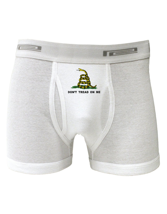 Don't Tread On Me Gadsden Flag Rattlesnake Boxer Briefs-Boxer Briefs-TooLoud-White-Small-Davson Sales