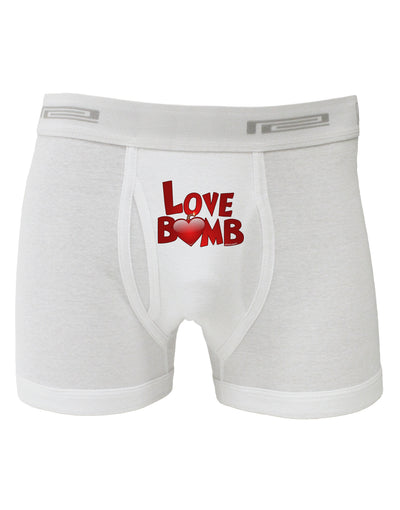 Love Bomb Text Boxer Briefs-Boxer Briefs-TooLoud-White-Small-Davson Sales