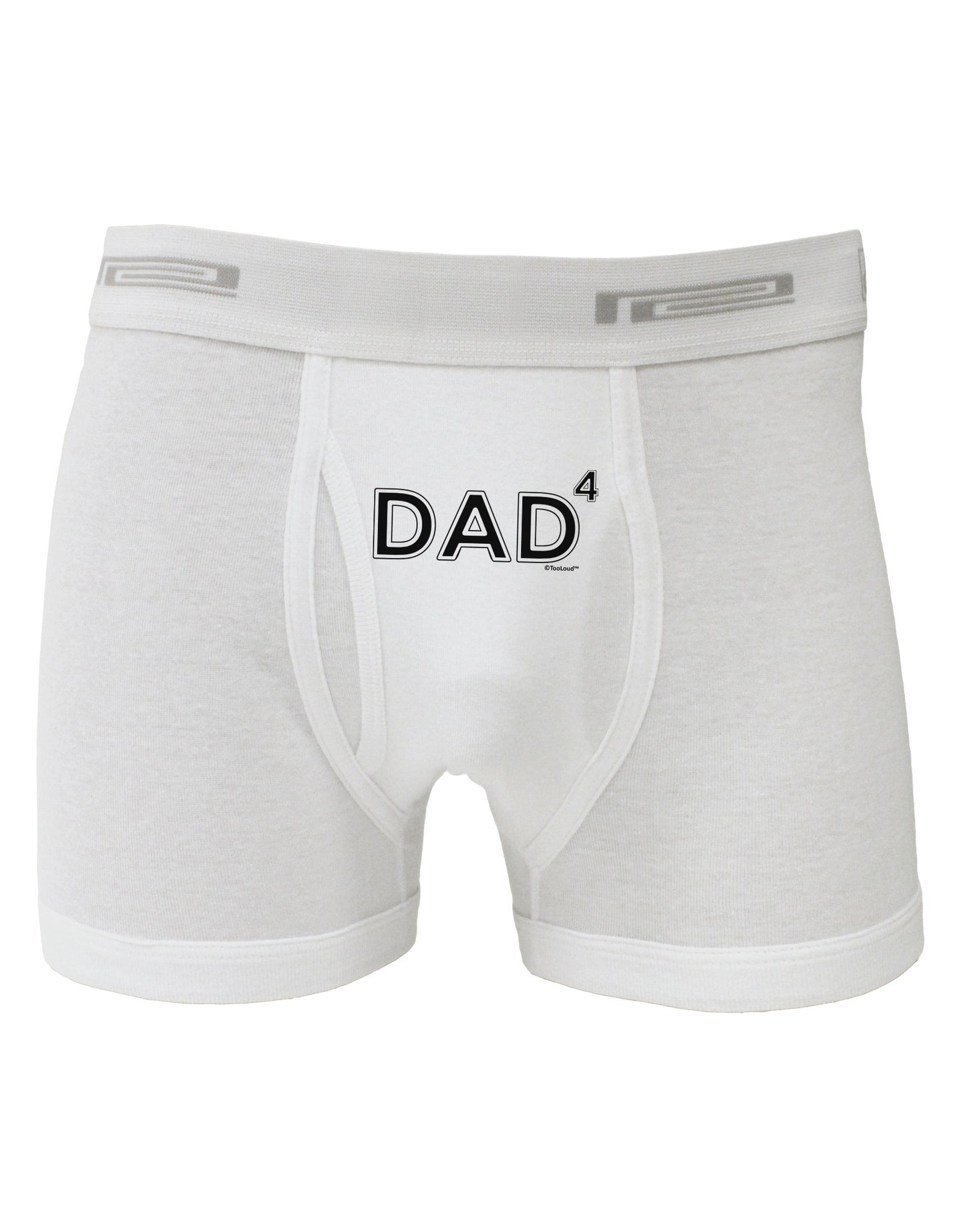 Dad to the Fourth Power - Dad of Four Boxer Briefs-Boxer Briefs-TooLoud-White-Small-Davson Sales