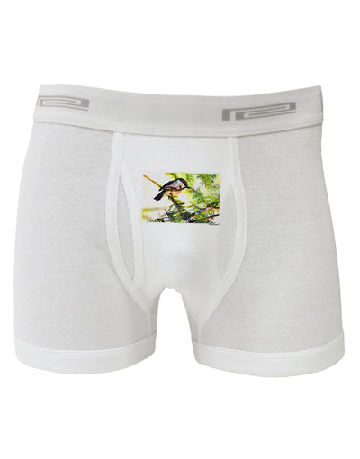 CO Chickadee Watercolor Boxer Briefs-Boxer Briefs-TooLoud-White-Small-Davson Sales