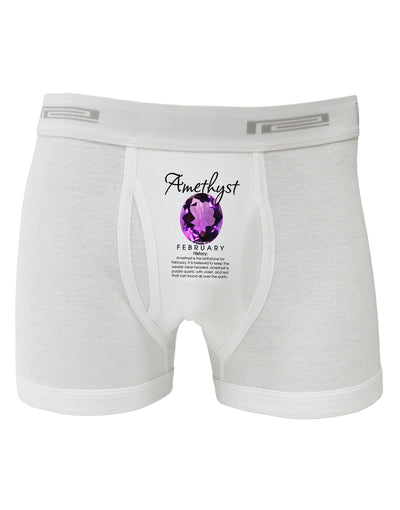 Birthstone Amethyst Boxer Briefs-Boxer Briefs-TooLoud-White-Small-Davson Sales