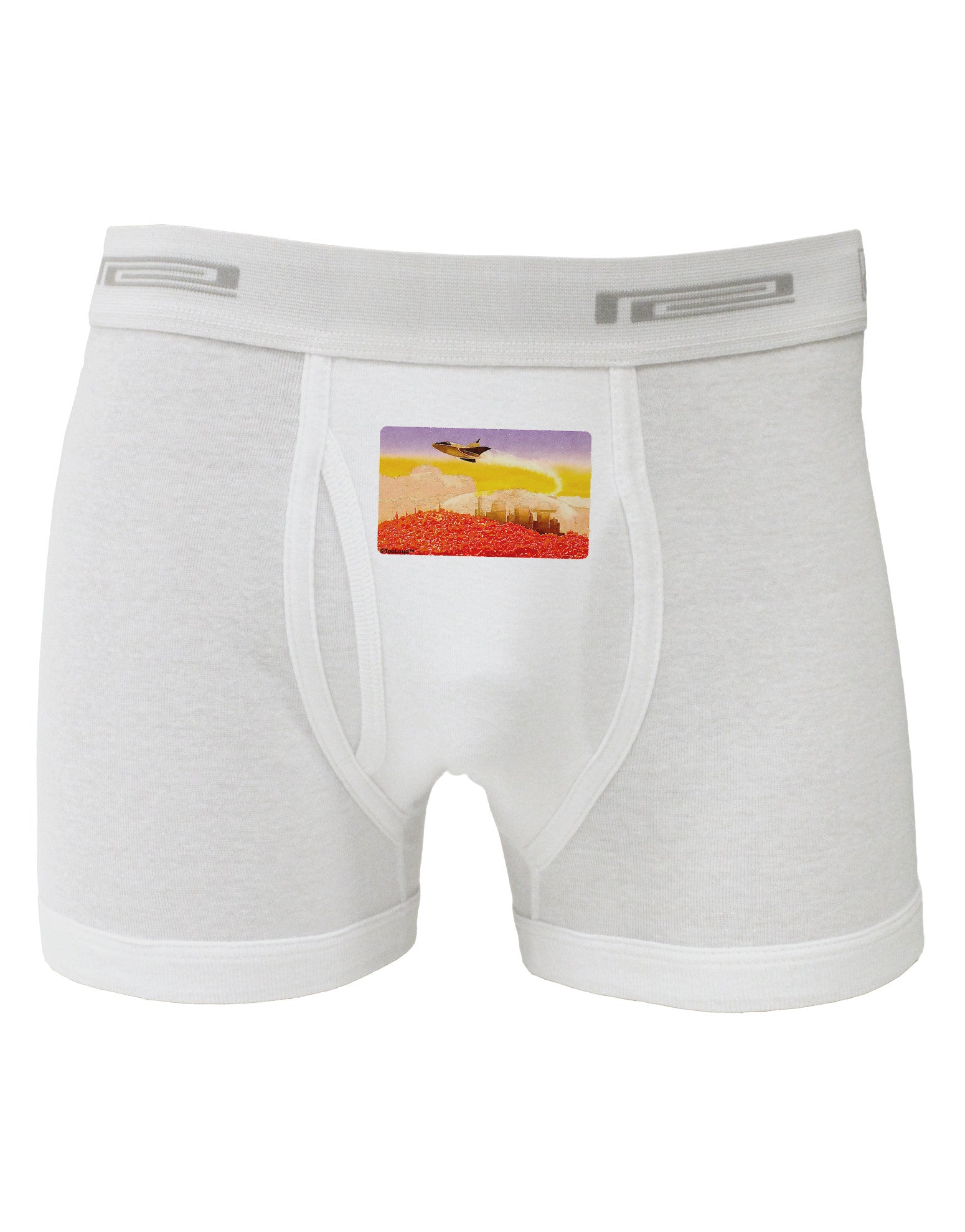 Planet Mars Watercolor Boxer Briefs-Boxer Briefs-TooLoud-White-Small-Davson Sales
