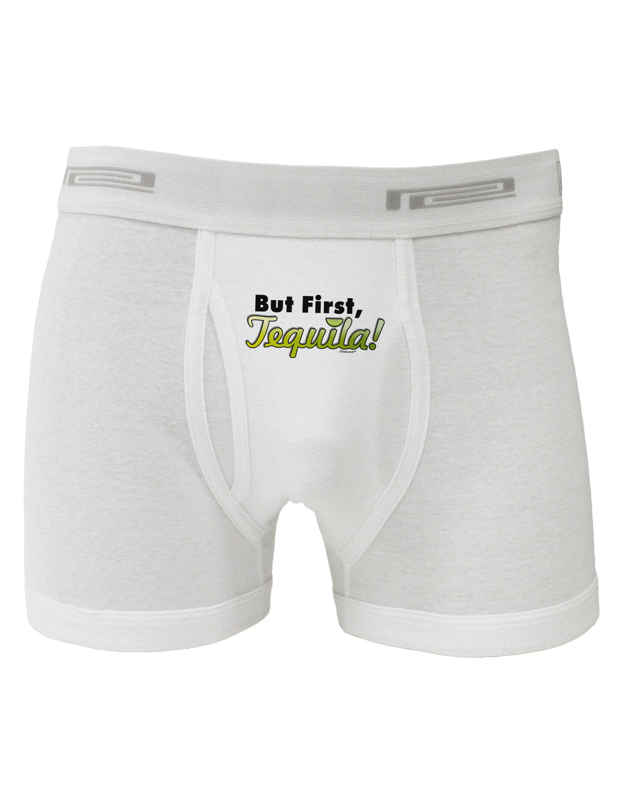 But First Tequila Boxer Briefs-Boxer Briefs-TooLoud-White-Small-Davson Sales