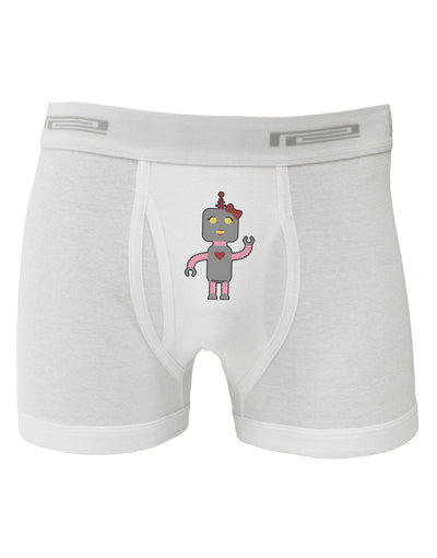 Cute Robot Female Boxer Briefs-Boxer Briefs-TooLoud-White-Small-Davson Sales