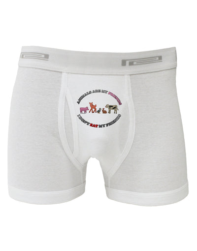 I Don't Eat My Friends Boxer Briefs-Boxer Briefs-TooLoud-White-Small-Davson Sales