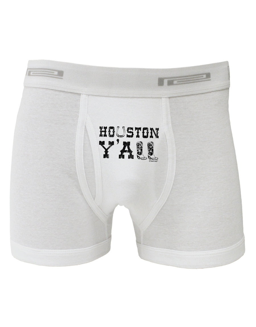 Houston Y'all - Boots - Texas Pride Boxer Briefs by TooLoud-Boxer Briefs-TooLoud-White-Small-Davson Sales