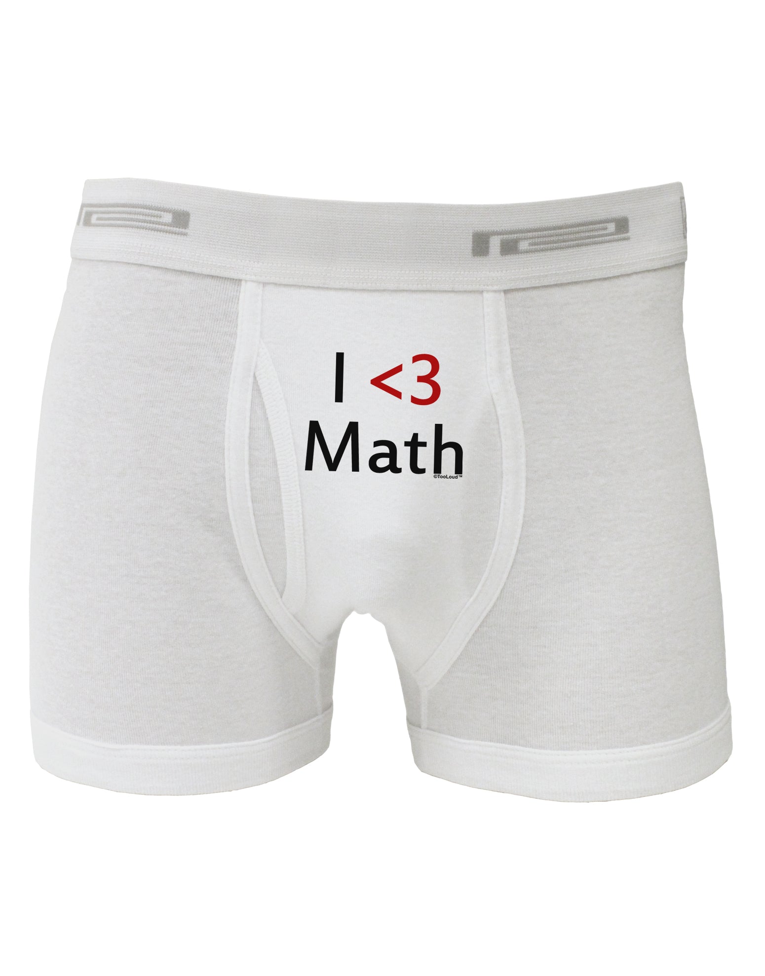 I Heart Math Boxer Briefs by TooLoud-Boxer Briefs-TooLoud-White-Small-Davson Sales