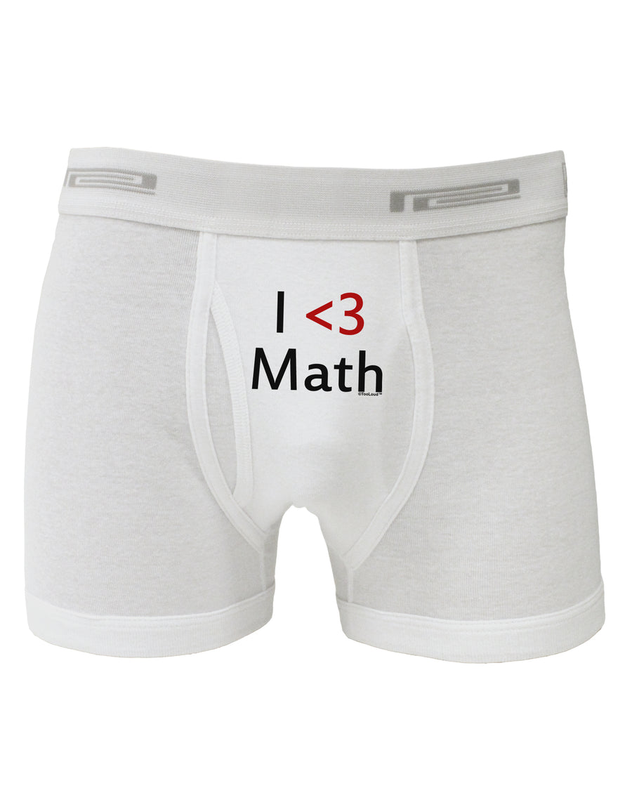 I Heart Math Boxer Briefs by TooLoud-Boxer Briefs-TooLoud-White-Small-Davson Sales