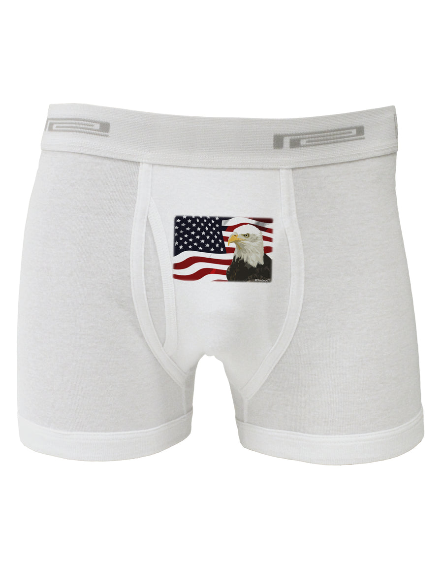 Patriotic USA Flag with Bald Eagle Boxer Briefs by TooLoud-Boxer Briefs-TooLoud-White-Small-Davson Sales