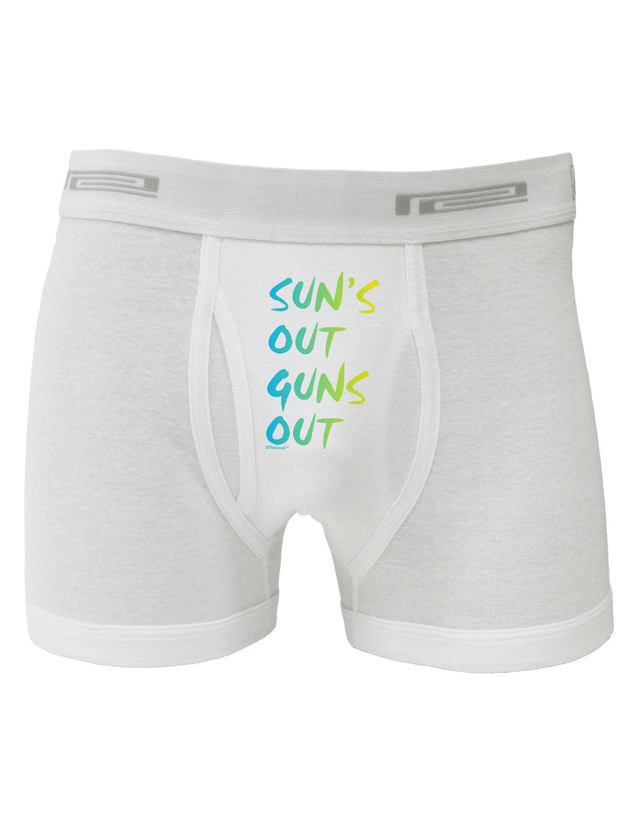 Suns Out Guns Out - Gradient Colors Boxer Briefs-Boxer Briefs-TooLoud-White-Small-Davson Sales