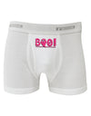 Cute Boo Text Pink Boxer Briefs-Boxer Briefs-TooLoud-White-Small-Davson Sales