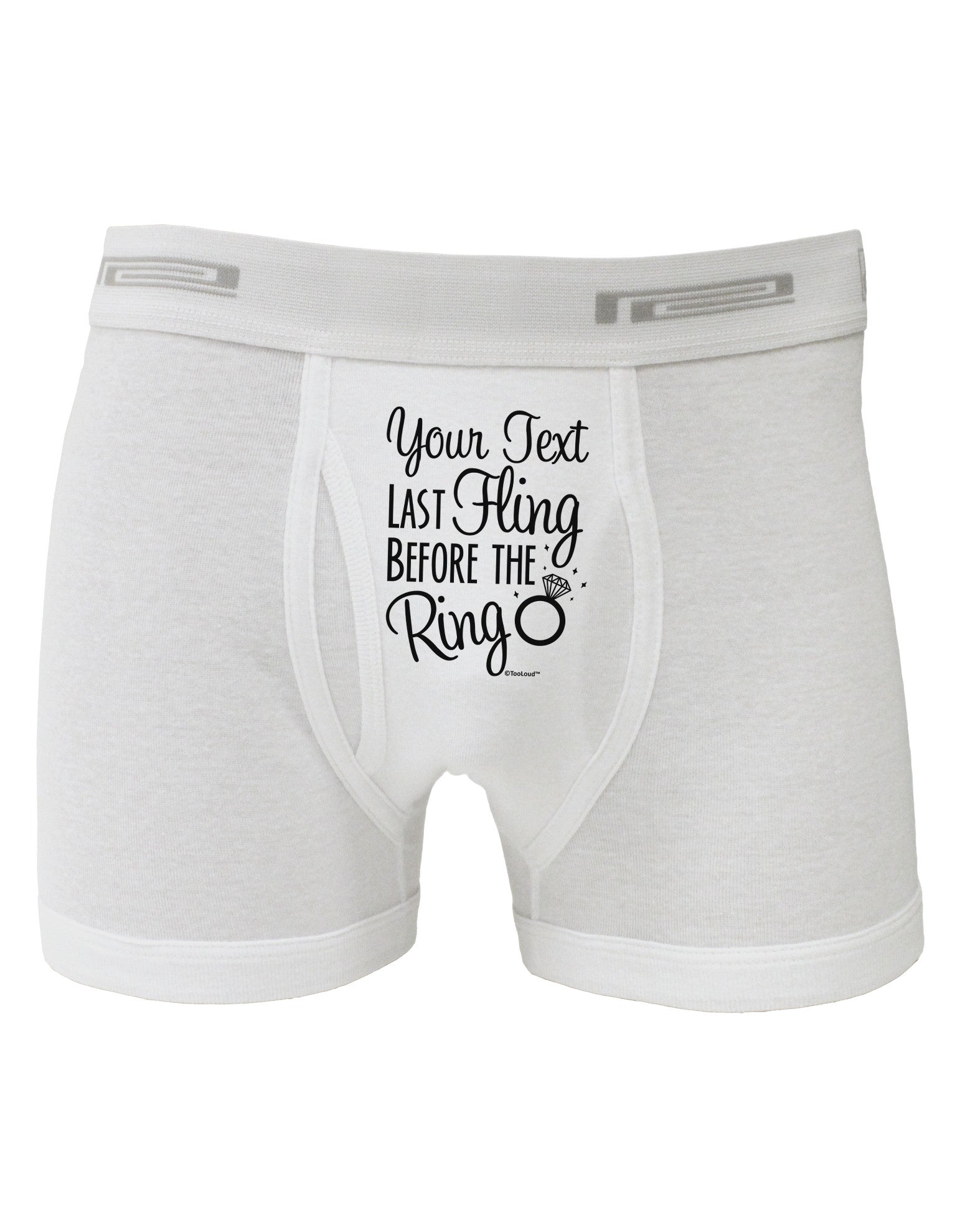 Personalized Bachelorette Party - Last Fling Before the Ring Boxer Briefs-Boxer Briefs-TooLoud-White-Small-Davson Sales