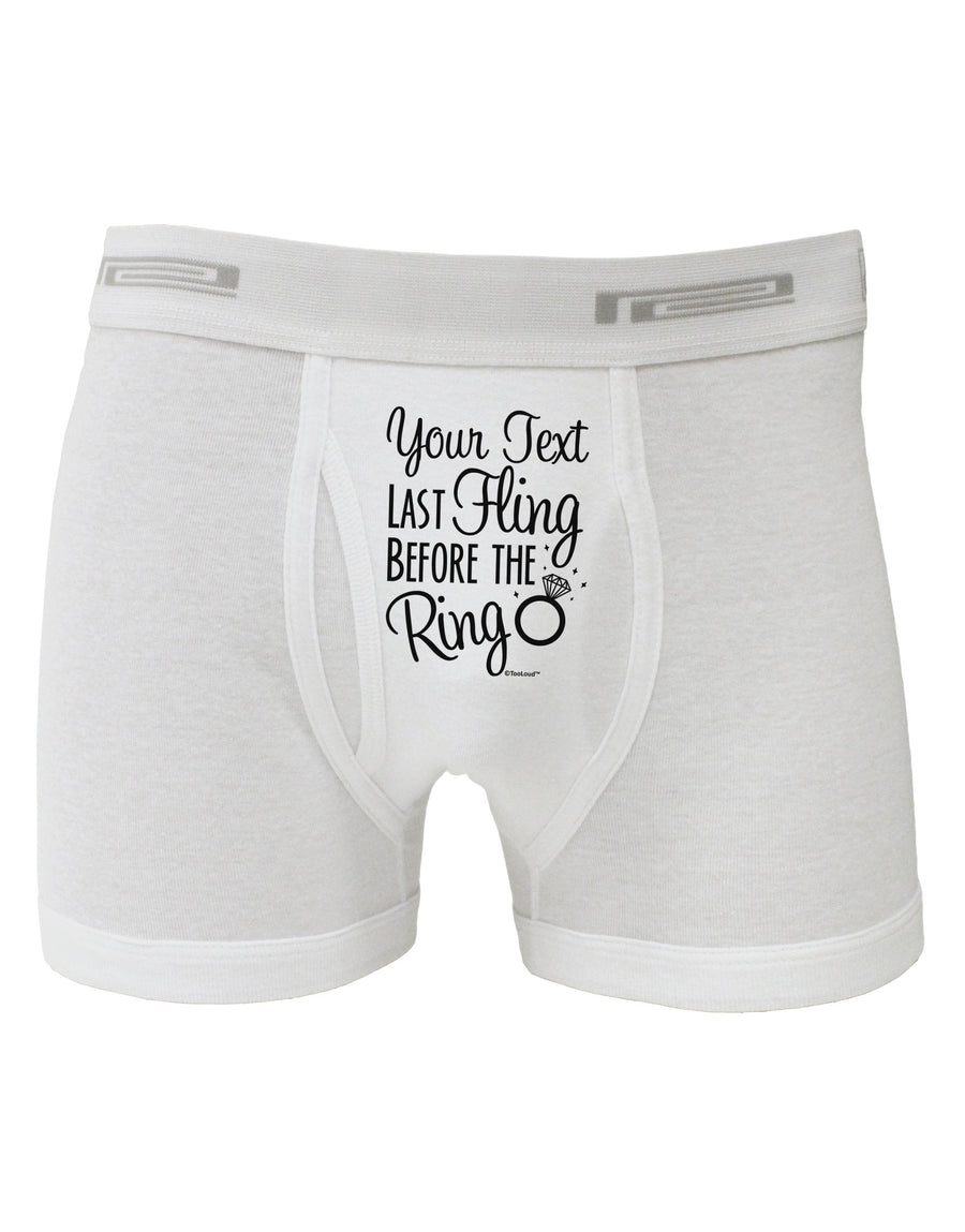 Personalized Bachelorette Party - Last Fling Before the Ring Boxer Briefs-Boxer Briefs-TooLoud-White-Small-Davson Sales