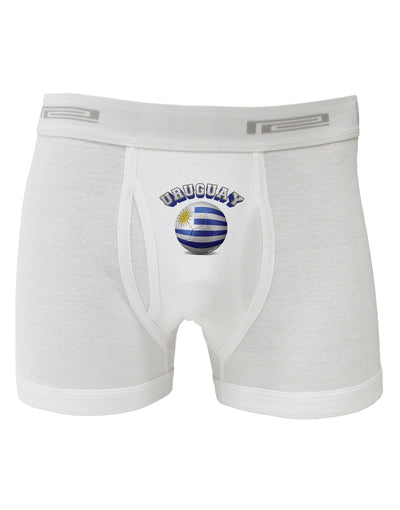 Soccer Ball Flag - Uruguay Boxer Briefs-Boxer Briefs-TooLoud-White-Small-Davson Sales