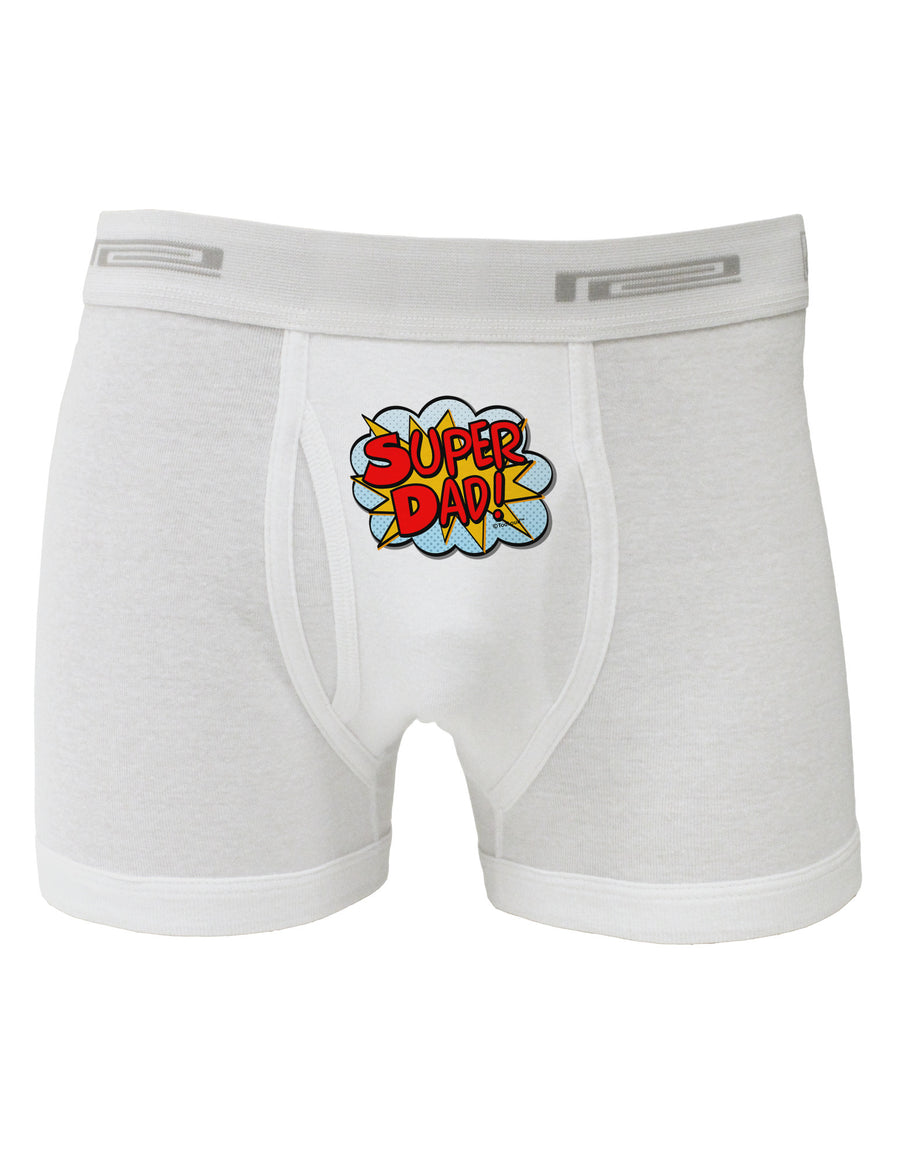 Super Dad - Superhero Comic Style Boxer Briefs-Boxer Briefs-TooLoud-White-Small-Davson Sales