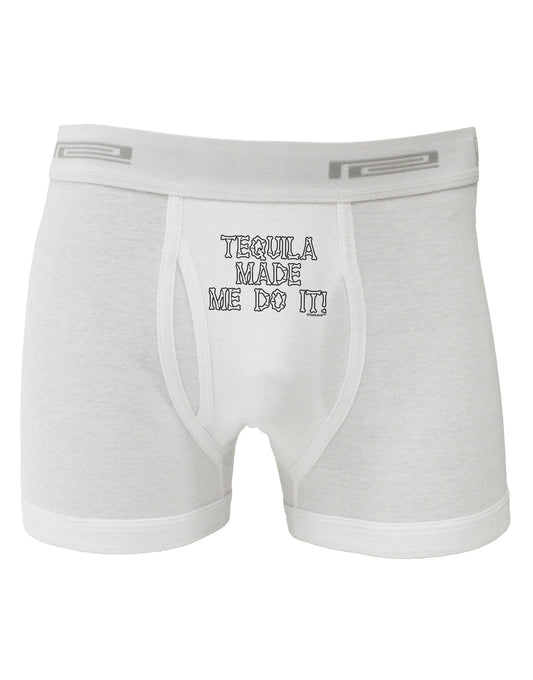 Tequila Made Me Do It - Bone Text Boxer Briefs by TooLoud-Boxer Briefs-TooLoud-White-Small-Davson Sales