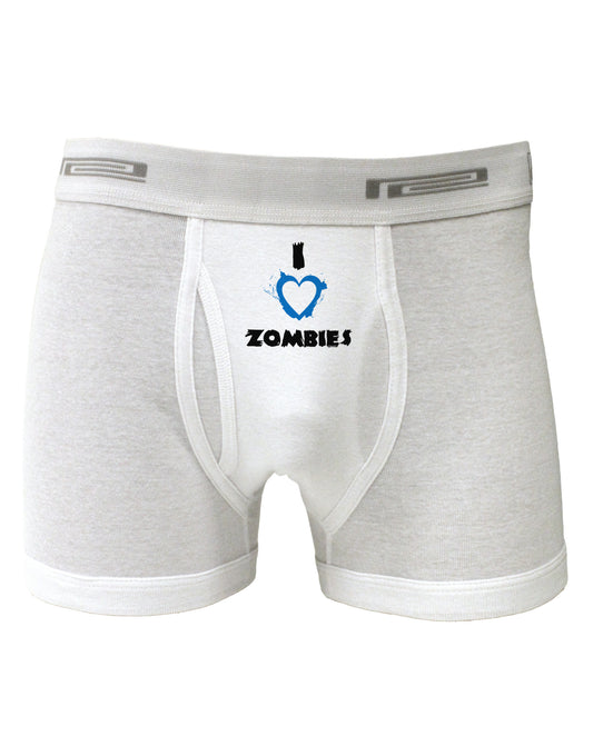 I Heart Zombies - Bloody Heart Blue Boxer Briefs-Boxer Briefs-TooLoud-White-Small-Davson Sales