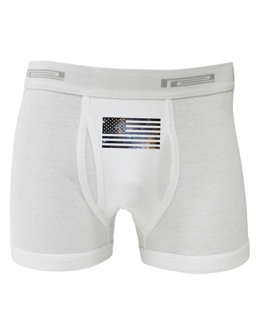 American Flag Galaxy Boxer Briefs by TooLoud-Boxer Briefs-TooLoud-White-Small-Davson Sales