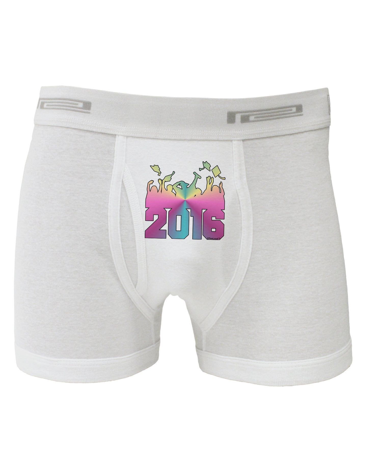 Current Year Graduation Color Boxer Briefs-Boxer Briefs-TooLoud-White-Small-Davson Sales