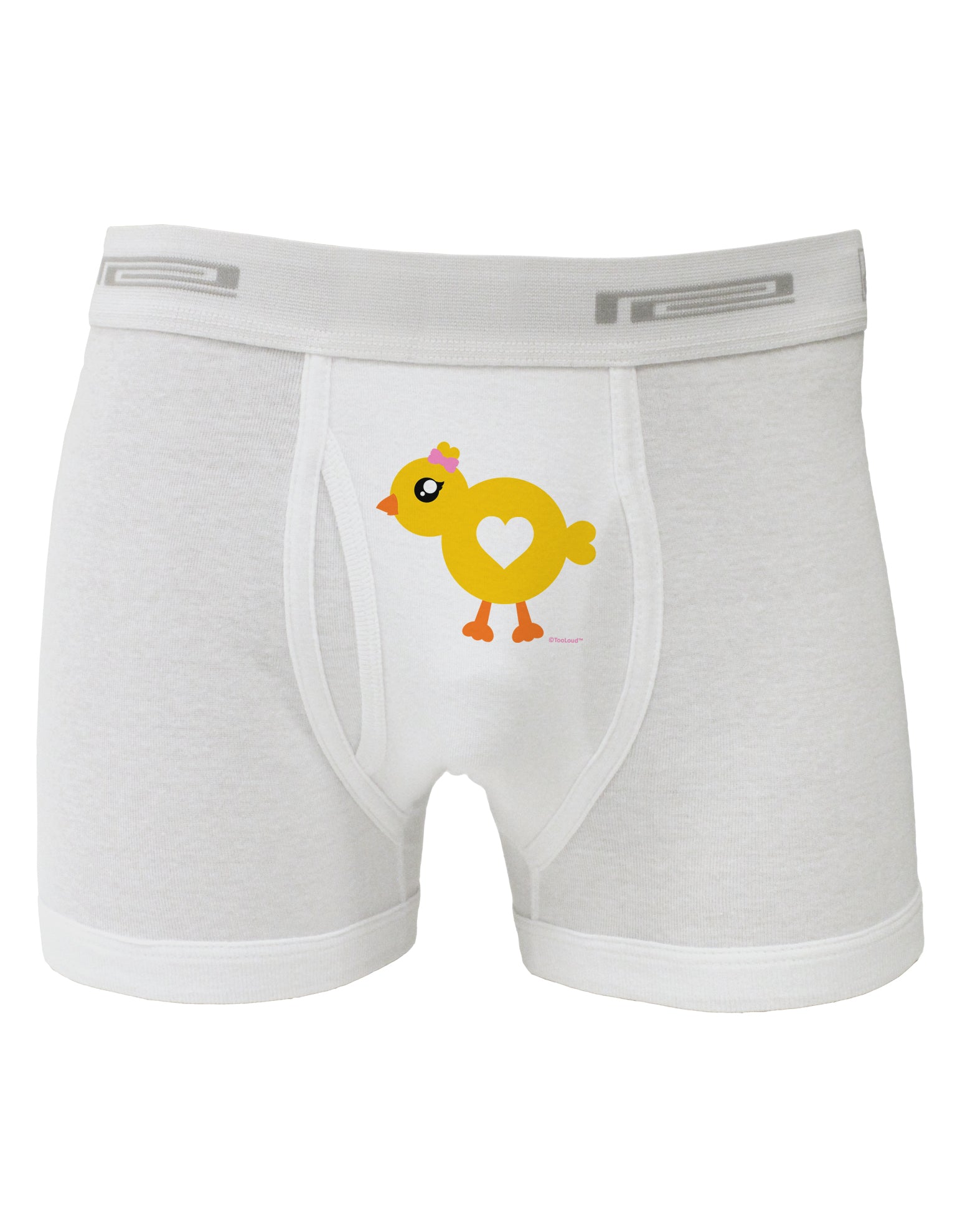 Cute Chick with Bow Boxer Briefs by TooLoud-Boxer Briefs-TooLoud-White-Small-Davson Sales