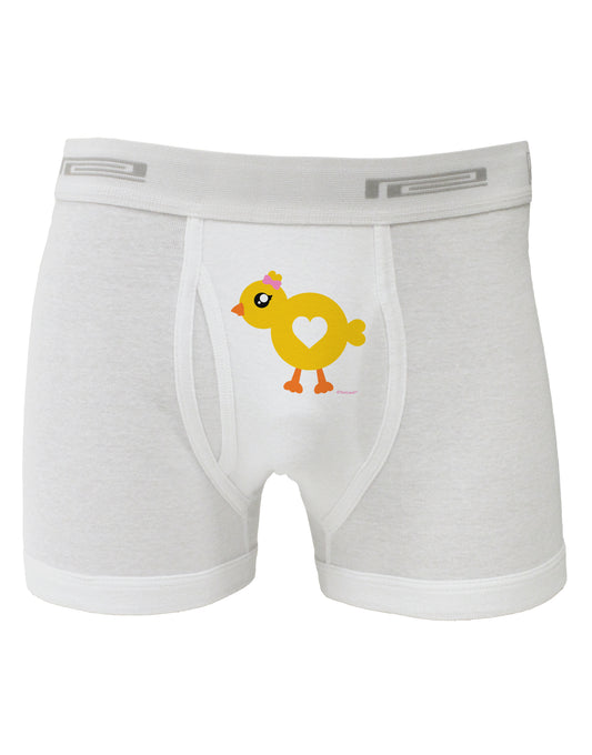 Cute Chick with Bow Boxer Briefs by TooLoud-Boxer Briefs-TooLoud-White-Small-Davson Sales