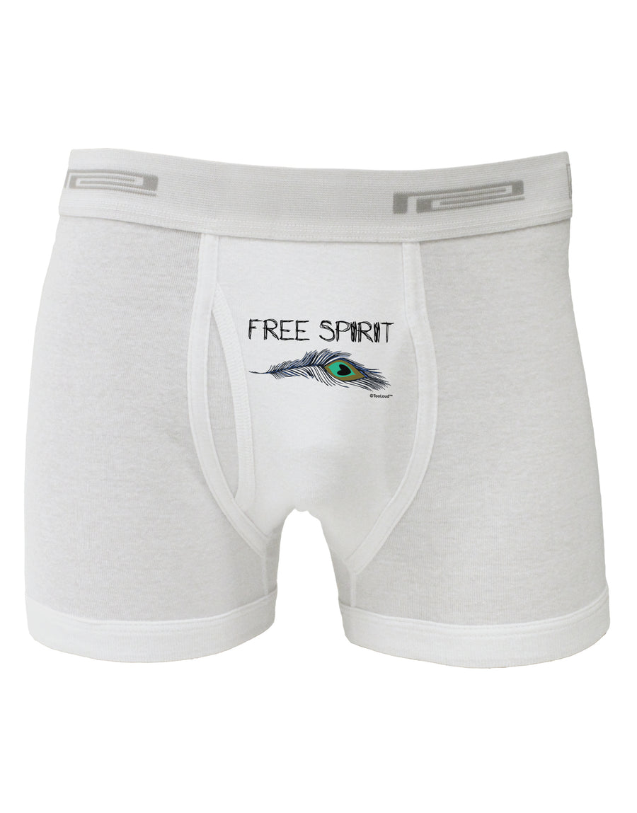 Graphic Feather Design - Free Spirit Boxer Briefs by TooLoud-Boxer Briefs-TooLoud-White-Small-Davson Sales