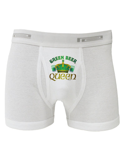 Green Beer Queen Boxer Briefs-Boxer Briefs-TooLoud-White-Small-Davson Sales