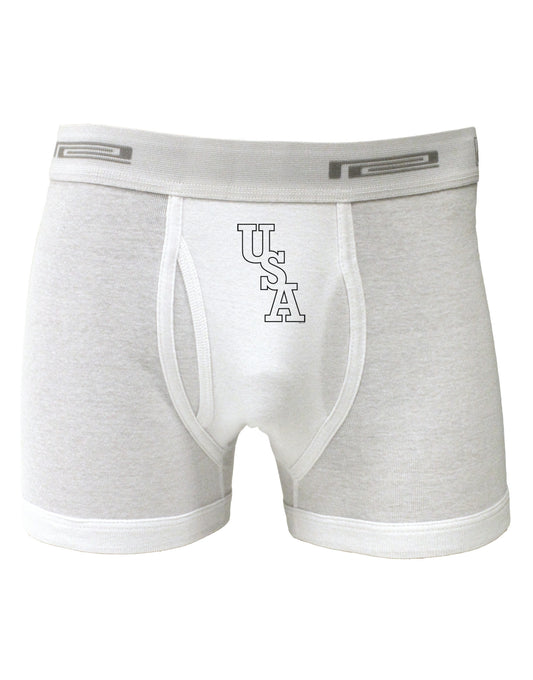 USA Text Boxer Briefs-Boxer Briefs-TooLoud-White-Small-Davson Sales