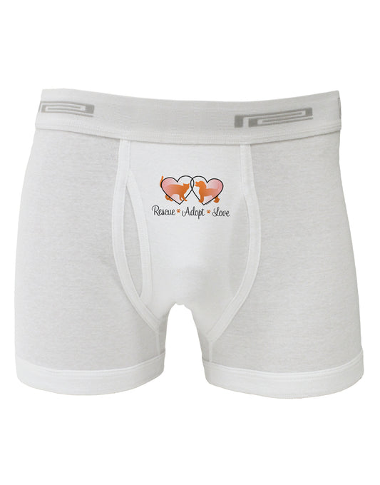 Rescue Adopt Love Boxer Briefs-Boxer Briefs-TooLoud-White-Small-Davson Sales