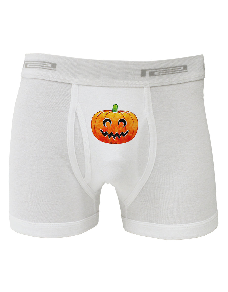 Jack-O-Lantern Watercolor Boxer Briefs-Boxer Briefs-TooLoud-White-Small-Davson Sales